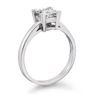  Ring in 14K Gold / White   IGI Certified, Princess, 0.76 Carat 