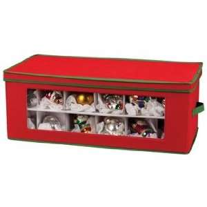  36 pc Holiday Ornament Chest Red/Green