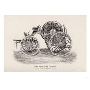  Four Wheel Hose Carriage to Be Drawn by a Pair of Horses 