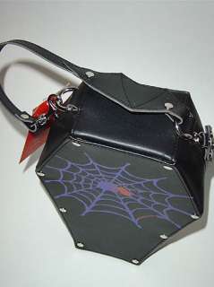 New Gothic Vampire Coffin Spider Web BAG ADDICTED PURSE  