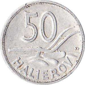 1943 Slovakia 50 Halierov Coin WWII KM#5a  