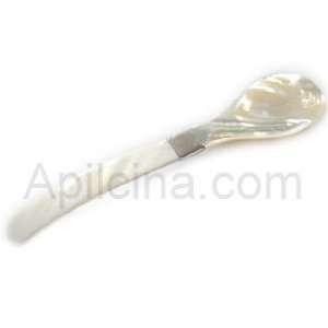 Mother of Pearl Caviar Spoon with sterling silver band   5 size 