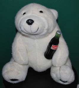 COCA COLA COKE Soda Polar Bear Plush Toy Collectible  