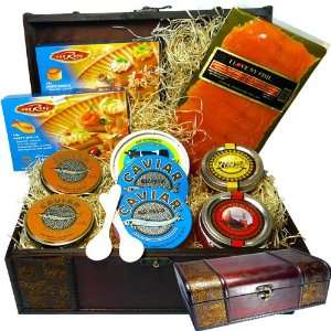 Caviar Lover Deluxe Gourmet Gift Basket. (Free Overnight Shipping 