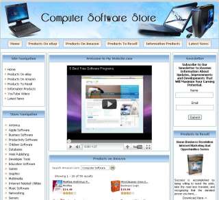 Computer Software Store Business Website For Sale  