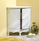 White Wood Shelf Corner Curio Cabinet, Jewelry Cabinets​.