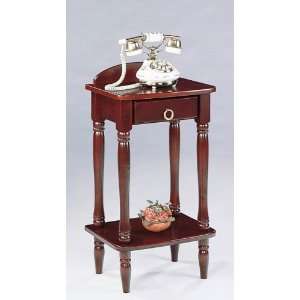    Classic Cherry Finish Wood Phone Table/Plant Stand
