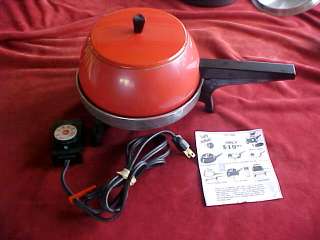 Vintage Hoover 8610 Fry Pan Bean Pot Omelet Crepe Chafing Dish Fondue 