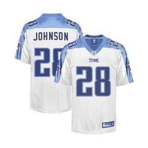   NFL Equipment Tennessee Titans #28 Chris Johnson White Replica Jersey