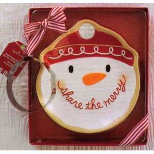   Christmas XOX2015 Snowman Plate & Cookie Cutter 