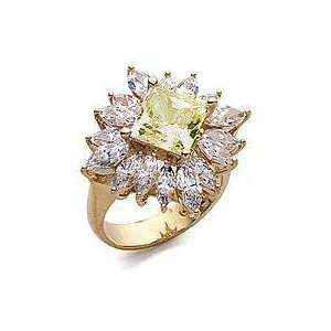    Ziamond Cubic Zirconia Square & Marquise Cluster Ring Jewelry