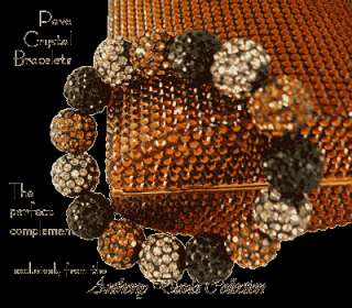 Ladies Jewelry Crystal Pave Bracelet with Swarovski Crystals   Black 