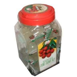 Jin Jin Lychee Coconut Candy Jelly Cups 52.9 Ounce Container  