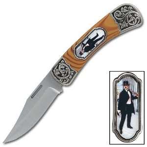  Wyatt Earp Folding Knife Collectible Stainless