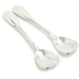  Antique Salt and Pepper Spoon Set with Dots Design 
