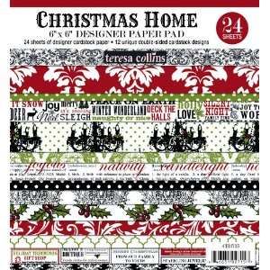   Chrismas Home 6x6 Paper Pad by Teresa Collins Arts, Crafts & Sewing