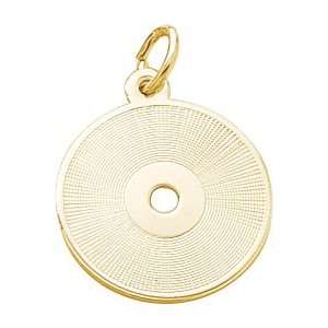  Rembrandt Charms Compact Disc Charm, 14K Yellow Gold 