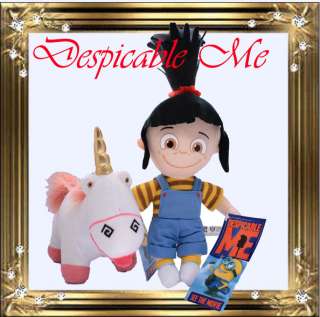 DESPICABLE ME Girl AGNES and The UNICORN PLUSH Doll Toy  