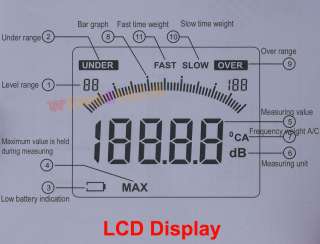 130dB Digital Sound Level Meter Noise Decibel Pressure  