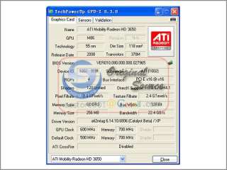 ATI HD 3650 HD3650 MXM VGA Card 256MB DDR3 VG.86M06.002  