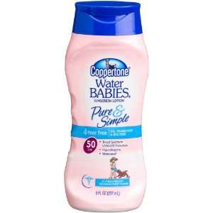 Coppertone Waterbabies Sunscreen Lotion Pure & Simple, SPF 50, 8 Ounce 