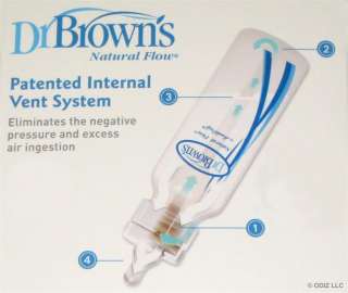   Browns Natural Flow Standard 8 oz Glass Bottle 2PK 072239002636  