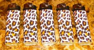 LOT OF 5 CHEETAH PRINT DISPOSABLE LIGHTERS ONLY 2 SETS  