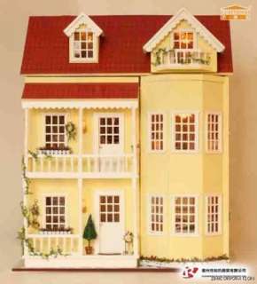 DIY Wooden Doll House kit Dollhouse LED Fairy Tale 38x32x47cm A 010 