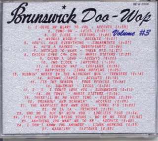 Brunswick Doo Wop CD   Vol. 3 NEW / SEALED 27 Tracks  