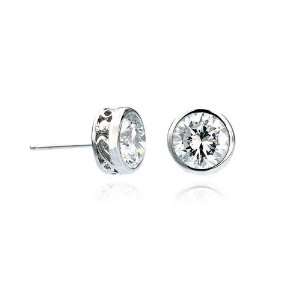    Crislu Radiant Bezel Stud Earrings (2.0 cttw) CRISLU Jewelry