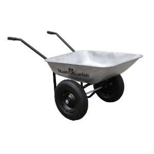   Galvanized Garden Cart Dual wheel 4 cubic Foot Patio, Lawn & Garden
