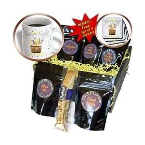   Birthday Cupcake and Candles On Dots   Coffee Gift Baskets   Coffee