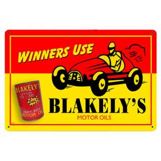 Blakelys Motor Oils Sign Gas Station Tin Metal Signs  