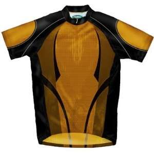  Primal Wear Mens Circuit Gold Original Short Sleeve Cycling Jersey 