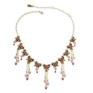  Dainty Michal Negrin Necklace Ornate with Bow Tie and Hand 