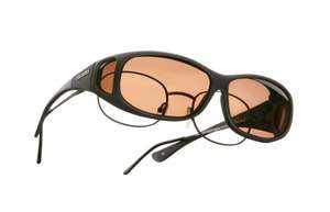 Cocoons MS Over RX Sunglasses Blk POLARIZED Copper C412C  