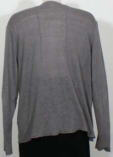 NWT EILEEN FISHER Smoke Linen Silk Jersey Cardigan XL Cascading  