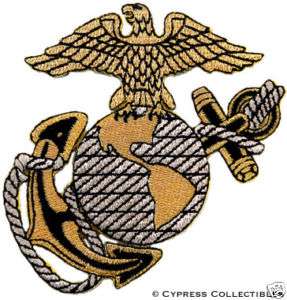 USMC EAGLE ANCHOR LOGO EMBROIDERED PATCH MARINE CORPS  