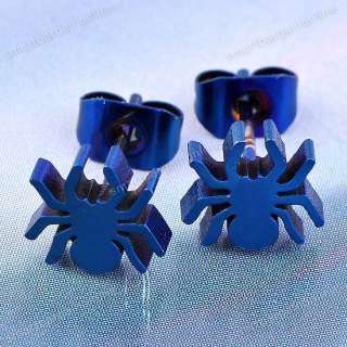   Blue Spider New Fashion Stainless Steel Earring Ear Studs Men Piercing