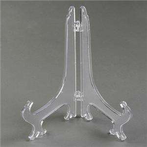 FROSTED 10 PLASTIC DISPLAY EASELS , PLATE ,FRAMES, PHOTO, CLOCK 