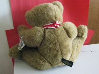 1994 Vermont Teddy Bear 16 Poseable w/ Red Bow Tie  
