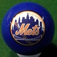 NEW YORK METS BILLIARD POOL TABLE LICENSED CUE 8 BALL  