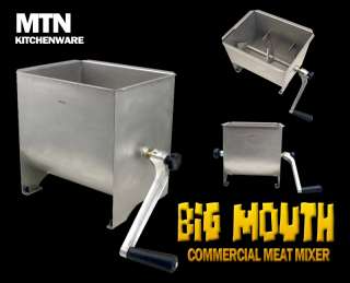   Stainless Steel Hand Manual Meat Sausage Mixer   32LBS Tank  
