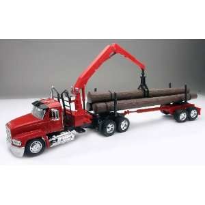  Mack CH Truck Red Tractor Trailer Logger Diecast Model   1 