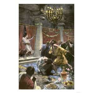 Alexander the Great Murdering Clitus in a Drunken Rage Premium Poster 