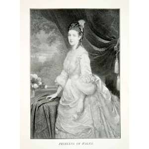  1894 Print Alexandra Denmark Princess Wales England 