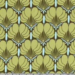  54 Wide Amy Butler Nigella Twill Imperial Fans Forest 