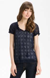 Lucky Brand Lily Lace Peasant Top  