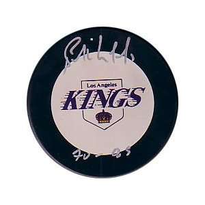  Bernie Nicholls Autographed Puck