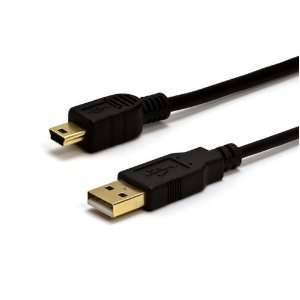 to Mini B 5 Pin Black 6ft Cable/Cord for Olympus Camera Ferrari 